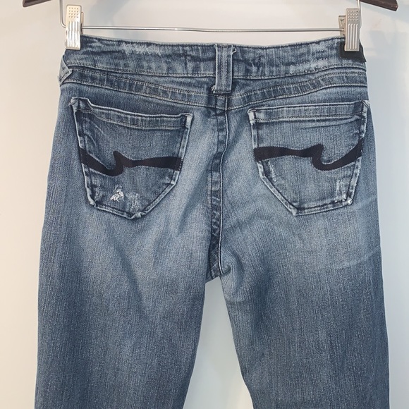 Refuge boot leg jeans minimal distressed stretch - Picture 6 of 7